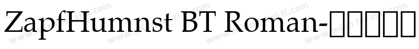 ZapfHumnst BT Roman字体转换